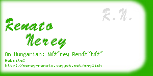 renato nerey business card